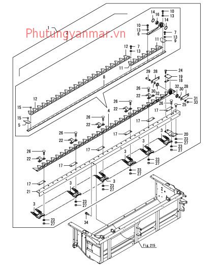 Lưỡi gặt - cách đầu 2.3m